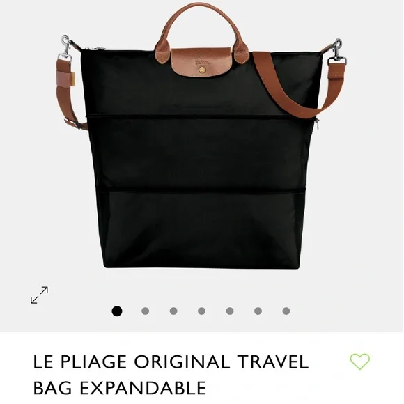 Longchamp expandable travel bag- black - Picture 1 of 8